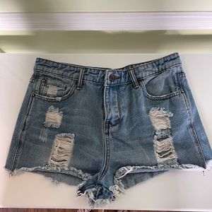 High waisted Jean shorts